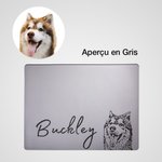 Tapis d'Animal Personnalisé avec Photo Tapis de Nourriture pour Chien Cadeau Anniversaire pour Amoureux des Animaux