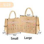 Personalized This Grandma Mom Belongs To Jute Tote Bag with 1-16 Floral Birth Flowers and Names Mother's Day Gift for Her