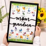 Personalisierte erste Mama jetzt Oma Schmetterling Holzschild mit Namen Muttertag Geburtstag Geschenk für Mama Oma