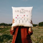 Personalized This Belongs To 1-16 Birth Flower Pillow Cover with Name Housewarming Mother's Day Gift for Mom Grandma
