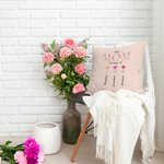 Personalized This Belongs To 1-16 Birth Flower Pillow Cover with Name Housewarming Mother's Day Gift for Mom Grandma