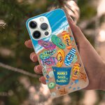 Personalized Grandma's Beach Buddies Flip Flop Phone Case for iPhone with Names Birthday Mother's Day Gift for Family