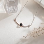 Gepersonaliseerde glimlach projectie foto Sterling zilveren ketting met kubieke zirkoon verjaardag Moederdag cadeau voor haar