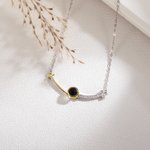 Gepersonaliseerde glimlach projectie foto Sterling zilveren ketting met kubieke zirkoon verjaardag Moederdag cadeau voor haar