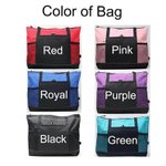 Bolsa de asas de gran capacidad con bolsillo de malla y cremallera personalizada con diseño de lápiz de manzana y crayón Regalo de agradecimiento por la vuelta al cole para un profesor