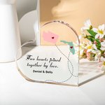 Personalisierte Long Distance State Map Herz Acryl Plaque mit Namen Home Dekoration Muttertag Vatertag Geschenk für Familie