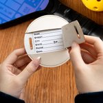 Personalisierte einstellbare Pickleball Leder Gepäckanhänger mit ID-Etikett-Halter und Name Geburtstag Reisegeschenk für Pickleball Spieler Liebhaber