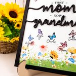 Personalisierte erste Mama jetzt Oma Schmetterling Holzschild mit Namen Muttertag Geburtstag Geschenk für Mama Oma