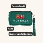 Portefeuille Personnalisé avec Nom et Numéro Brodés Porte-Monnaie en Toile à Motif de Dessin Animé Cadeau pour Fille Enfant