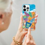 Personalized Grandma's Beach Buddies Flip Flop Phone Case for iPhone with Names Birthday Mother's Day Gift for Family