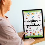 Personalisierte erste Mama jetzt Oma Schmetterling Holzschild mit Namen Muttertag Geburtstag Geschenk für Mama Oma