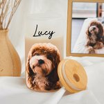 Personalized Per Portrait Oil Painting 20oz Frosted Glass Cup with Name Birthday Anniversary Gift for Pet Lover