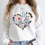 Personalized Holding Grandma Hands Floral Heart T-shirt Sweatshirt Multicolour Available Mother's Day Birthday Gift for Mom Granny