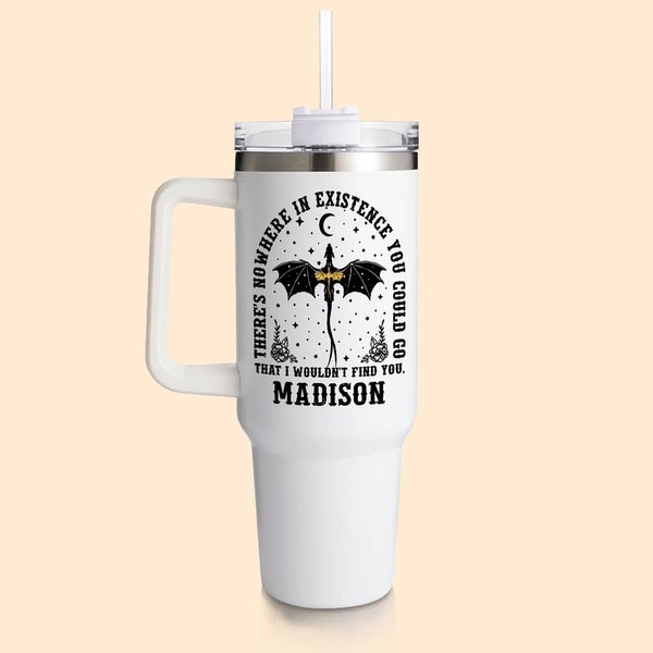 Personalisierte Drachen Sternenhimmel 40oz Name Becher für Stanley mit Deckel Stroh und Griff Geburtstag Geschenk für Leser Drachenliebhaber