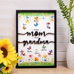 Personalisierte erste Mama jetzt Oma Schmetterling Holzschild mit Namen Muttertag Geburtstag Geschenk für Mama Oma