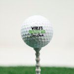 Pallina da golf personalizzata Best Dad Ever con nome inciso Set di 3 regali di compleanno per la festa del papà per lui