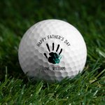 Pallina da golf personalizzata con testo e nome per la festa del papà con design della mano regalo per appassionati di golf