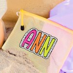 Personalisierte Dalmatiner Dots Name Pool Tasche mit Reißverschluss Brautjungfer Hochzeit Geschenk für Frauen