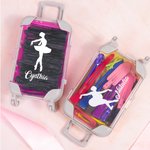 Personalisierte Ballerina Silhouette Lovely Mini Reisekoffer Bobby Pin Aufbewahrungsbox Geburtstagsgeschenk für sie