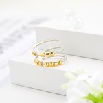 Personalized Morse Code Bead Initials Fidget Ring Adjustable Anxiety Relief Jewellery Birthday Inspirational Gift for Her