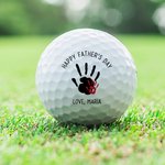 Pallina da golf personalizzata con testo e nome per la festa del papà con design della mano regalo per appassionati di golf