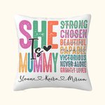 Funda de cojín personalizada con el apodo y los nombres de los niños del 1 al 16 Día de la Madre Regalo de cumpleaños para mamá abuela