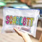 Personalisierte Dalmatiner Dots Name Pool Tasche mit Reißverschluss Brautjungfer Hochzeit Geschenk für Frauen