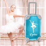 Personalisierte Ballerina Silhouette Lovely Mini Reisekoffer Bobby Pin Aufbewahrungsbox Geburtstagsgeschenk für sie