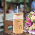 Gepersonaliseerde This Grandma Mom Belongs To 20oz Frosted Glass Cup met 1-16 Geboorte Bloemen en Namen Moederdagcadeau voor haar