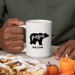 Mug Personnalisé avec Nom du Père et 1-12 Noms d'Enfants Cadeau Fête des Pères Anniversaire pour Papa Grand-Père