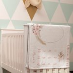 Personalisierte Blumen-Decke Monatlicher Meilenstein Wachstumstracker Fotorequisit Geschenk für Neugeborene Baby Dusche