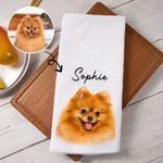 Personalisierte Ölmalerei Stil Haustier Portrait Foto 100% Baumwolle Waffel Geschirrtuch Geburtstag Jahrestag Geschenk für Tierliebhaber