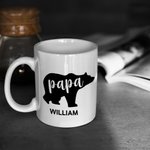 Mug Personnalisé avec Nom du Père et 1-12 Noms d'Enfants Cadeau Fête des Pères Anniversaire pour Papa Grand-Père