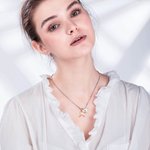 Collana personalizzata in argento sterling per la consapevolezza del cancro al seno, con nastro rosa e iniziali, regalo per la donna che combatte il cancro e sopravvive.