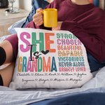 Funda de cojín personalizada con el apodo y los nombres de los niños del 1 al 16 Día de la Madre Regalo de cumpleaños para mamá abuela