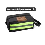 Trousse de Toilette Personnalisée avec Texte Sac Grande Capacité Style Réfléchissant Bunker Accessoires de Voyage Cadeau pour Pompier Homme