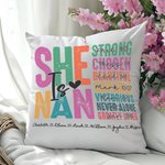 Funda de cojín personalizada con el apodo y los nombres de los niños del 1 al 16 Día de la Madre Regalo de cumpleaños para mamá abuela