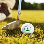 Personalized Best Husband Father By Par Flag Pattern Golf Ball with Text and Name  Father's Day Birthday Gift for Golf Lover