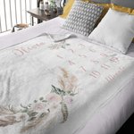 Personalisierte Blumen-Decke Monatlicher Meilenstein Wachstumstracker Fotorequisit Geschenk für Neugeborene Baby Dusche