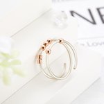 Personalized Morse Code Bead Initials Fidget Ring Adjustable Anxiety Relief Jewellery Birthday Inspirational Gift for Her