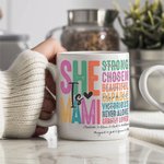 Tasse en Céramique Personnalisée avec 1-16 Noms d'Enfants Mug à Lettre Colorée Cadeau de Fête des Mères pour Maman Grand-mère