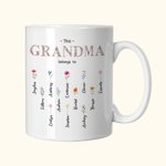 Tasse en Céramique Personnalisée avec 1-16 Fleurs de Naissance et Noms Mug à Café Cadeau de Fête des Mères pour Elle