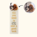 Personalized Pet Photo Acrylic Bookmark with Name Birthday Gift for Cat Dog Owner Book Lovers