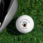 Pallina da golf personalizzata con testo e nome per la festa del papà con design della mano regalo per appassionati di golf