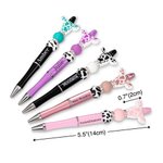 Stylo à Bille Perlé Personnalisé avec Nom Fournitures de Bureau Cadeau d'Anniversaire pour Amoureux de la Vache