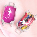 Personalisierte Ballerina Silhouette Lovely Mini Reisekoffer Bobby Pin Aufbewahrungsbox Geburtstagsgeschenk für sie