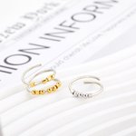 Personalized Morse Code Bead Initials Fidget Ring Adjustable Anxiety Relief Jewellery Birthday Inspirational Gift for Her