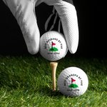 Personalized Best Husband Father By Par Flag Pattern Golf Ball with Text and Name  Father's Day Birthday Gift for Golf Lover