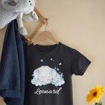 Personalisierte 100% Baumwolle Blume niedlichen Elefanten Baby Onesie T-Shirt Baby Onesie Muttertag Geschenk für Neugeborene und Mama
