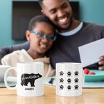 Mug Personnalisé avec Nom du Père et 1-12 Noms d'Enfants Cadeau Fête des Pères Anniversaire pour Papa Grand-Père